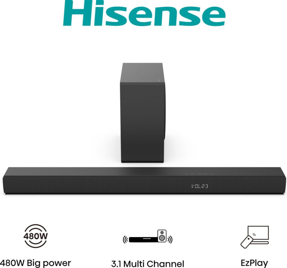 Hisense HS3100 Negro 3.1 canales 480 W