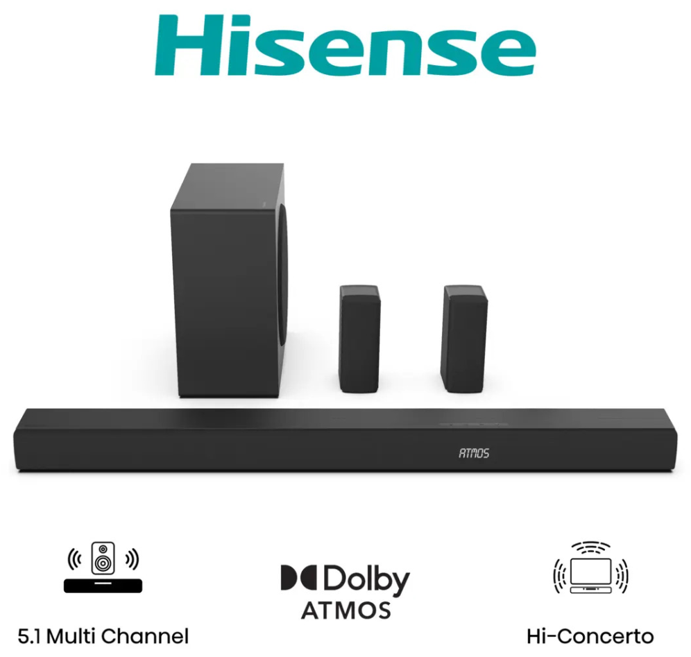 Hisense AX5100Q Negro 5.1 canales 580 W