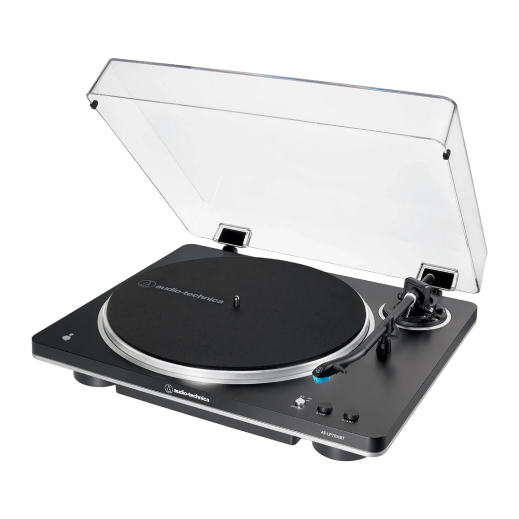 Audio-Technica AT-LP70XBT Bluetooth 5.2 aptX Adaptive tracción por correa 33/45 rpm preamplificador Tocadiscos