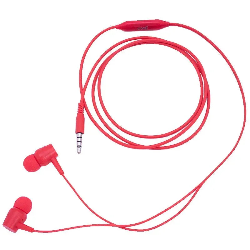 Auriculares 3,5 mm COOL Bear Stereo Con Micro Rojo - PixelPlaza