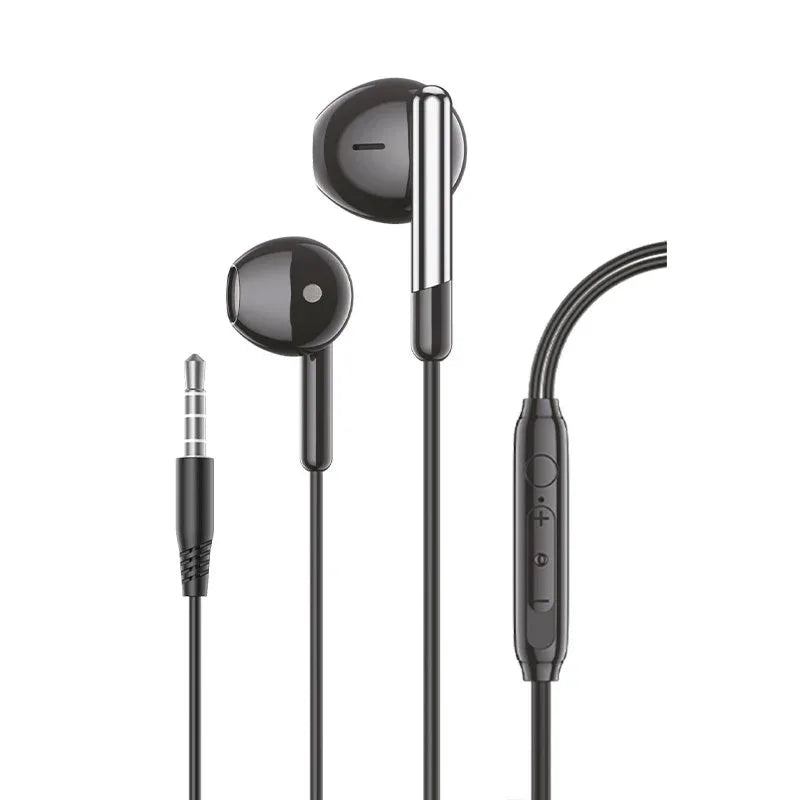 Auriculares 3,5 mm COOL Care Stereo Con Micro Negro - PixelPlaza