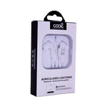 Auriculares Blancos COOL Stereo Con Micro para iPhone - Goma IN-EAR (Lightning Bluetooth) - PixelPlaza