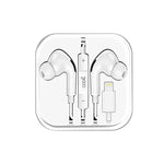 Auriculares Blancos COOL Stereo Con Micro para iPhone - Goma IN-EAR (Lightning Bluetooth) - PixelPlaza