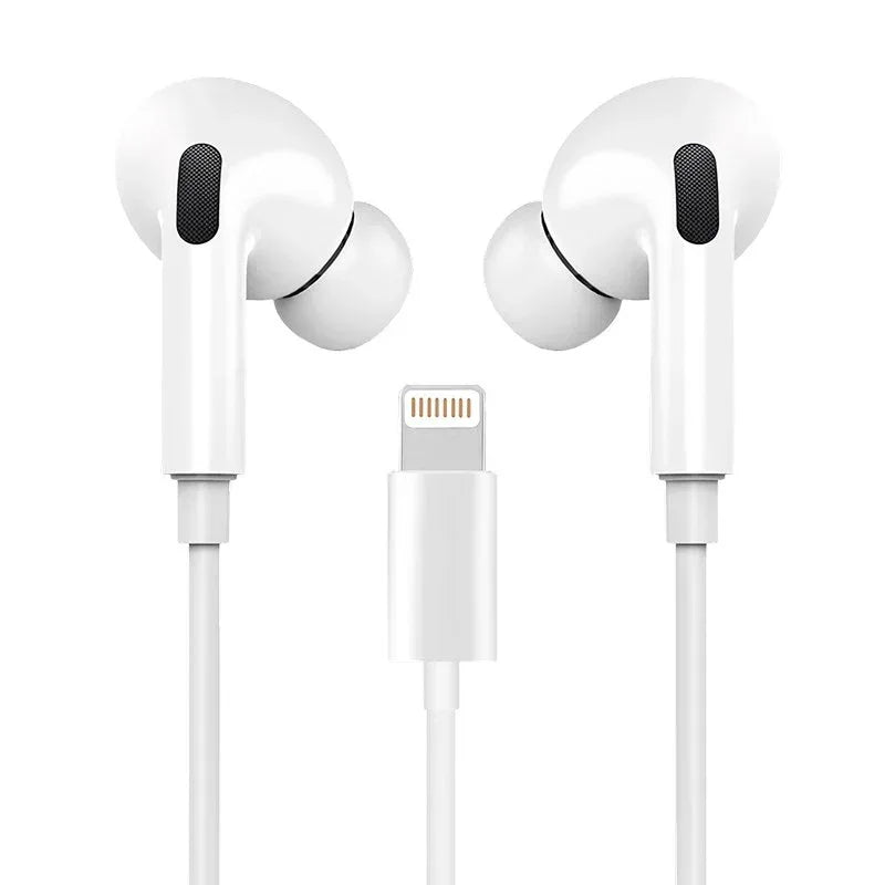 Auriculares Blancos COOL Stereo Con Micro para iPhone - Goma IN-EAR (Lightning Bluetooth) - PixelPlaza