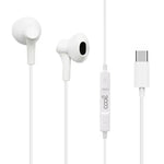 Auriculares Botón COOL Stereo Tipo-C Con Micro (Digital) Blanco - PixelPlaza
