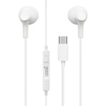 Auriculares Botón COOL Stereo Tipo-C Con Micro (Digital) Blanco - PixelPlaza