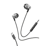 Auriculares Botón COOL Stereo Tipo-C Con Micro (Metal) Silver - PixelPlaza