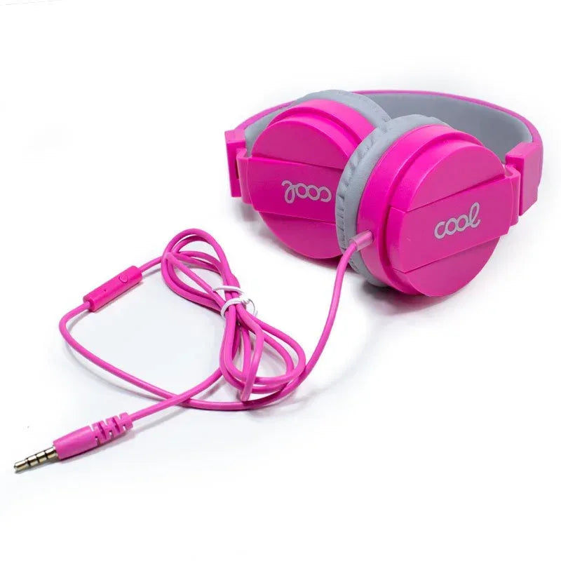 Auriculares Cascos Jack 3,5 mm COOL Toronto Con Micro Rosa - PixelPlaza