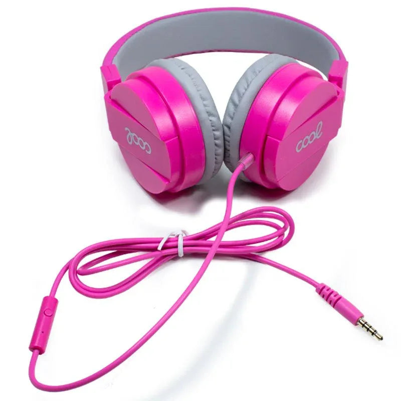 Auriculares Cascos Jack 3,5 mm COOL Toronto Con Micro Rosa - PixelPlaza