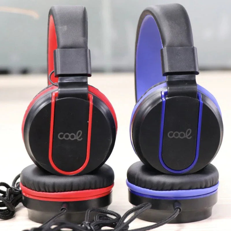Auriculares Cascos Jack 3,5 mm COOL Toronto Negro-Rojo - PixelPlaza