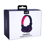 Auriculares Cascos Jack 3,5 mm COOL Toronto Negro-Rojo - PixelPlaza