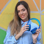Auriculares Stereo Bluetooth Cascos Infantiles COOL Kids Azul (Volumen Limitado) - PixelPlaza