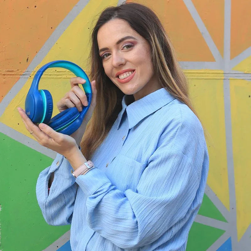 Auriculares Stereo Bluetooth Cascos Infantiles COOL Kids Azul (Volumen Limitado) - PixelPlaza