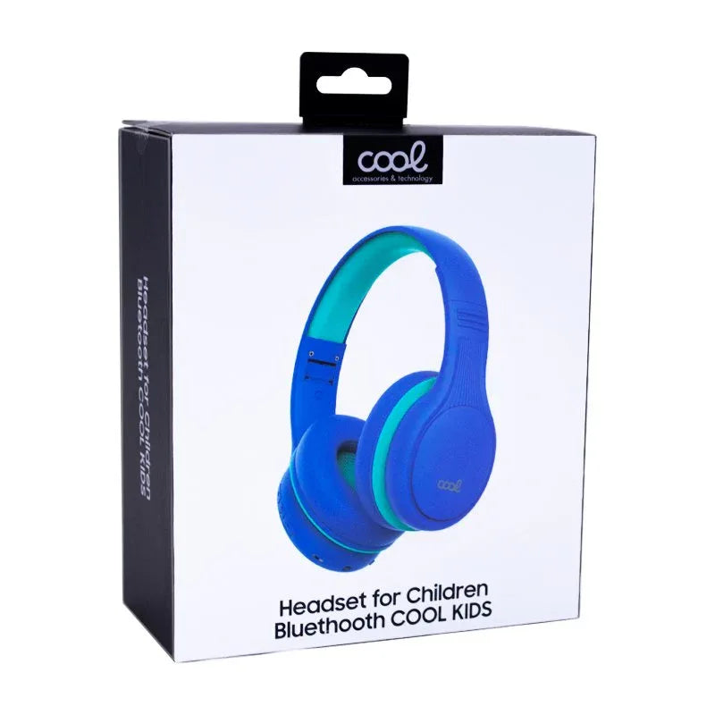 Auriculares Stereo Bluetooth Cascos Infantiles COOL Kids Azul (Volumen Limitado) - PixelPlaza