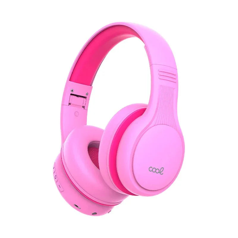 Auriculares Stereo Bluetooth Cascos Infantiles COOL Kids Rosa (Volumen Limitado) - PixelPlaza