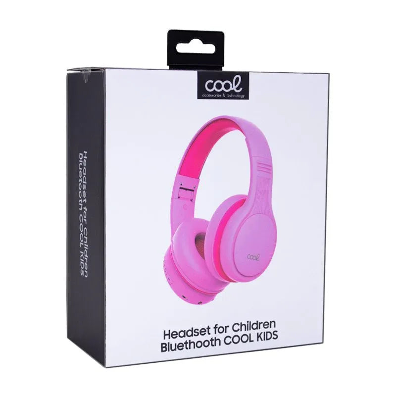 Auriculares Stereo Bluetooth Cascos Infantiles COOL Kids Rosa (Volumen Limitado) - PixelPlaza