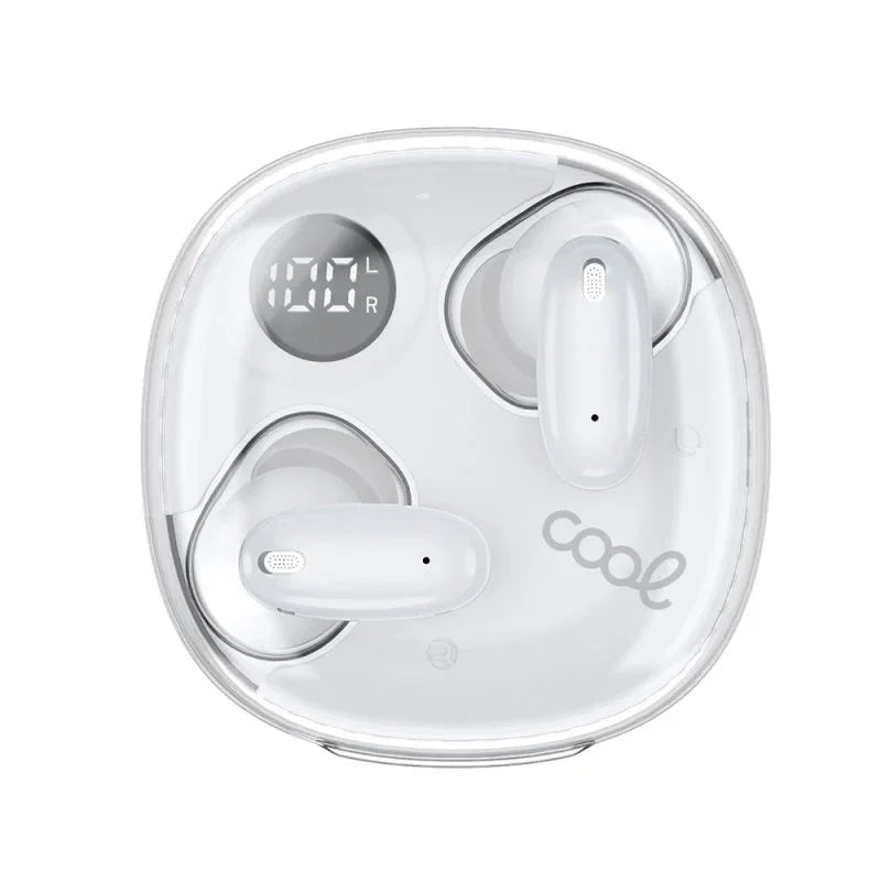 Auriculares Stereo Bluetooth Dual Earbuds COOL Fun Blanco - PixelPlaza
