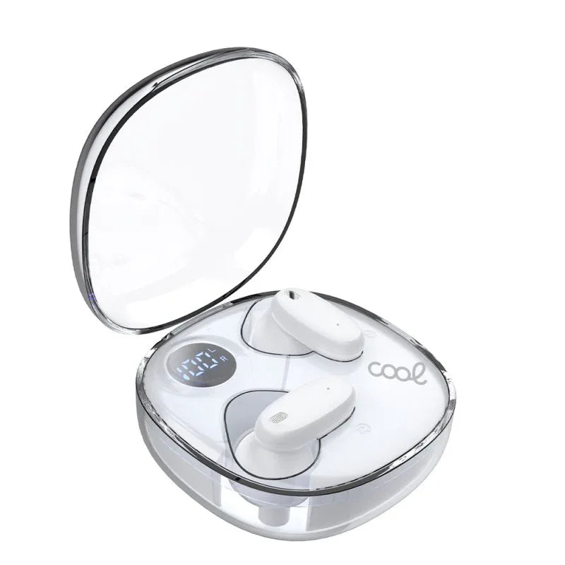 Auriculares Stereo Bluetooth Dual Earbuds COOL Fun Blanco - PixelPlaza