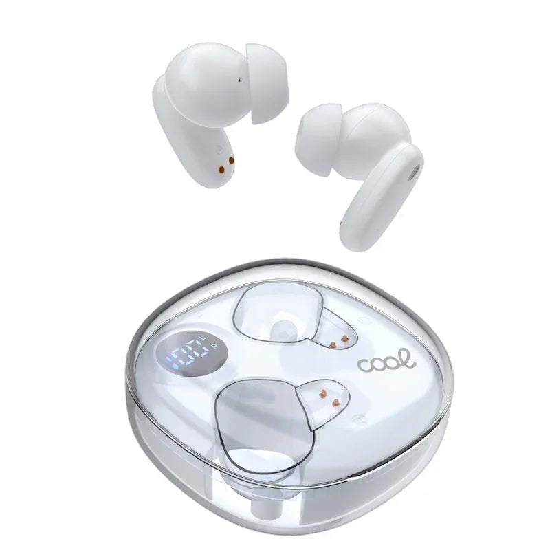 Auriculares Stereo Bluetooth Dual Earbuds COOL Fun Blanco - PixelPlaza