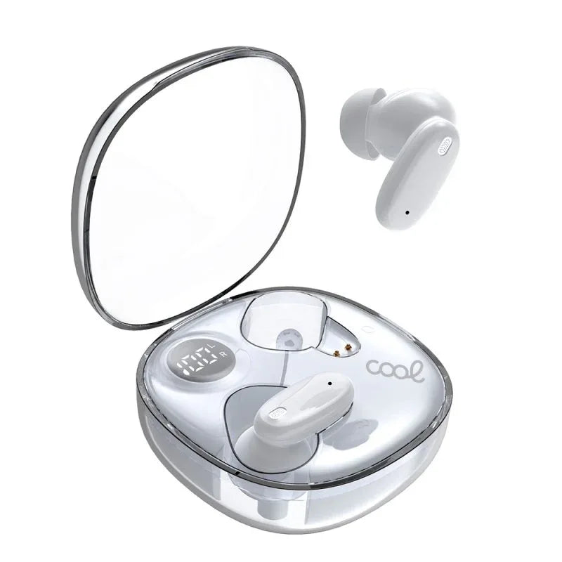 Auriculares Stereo Bluetooth Dual Earbuds COOL Fun Blanco - PixelPlaza