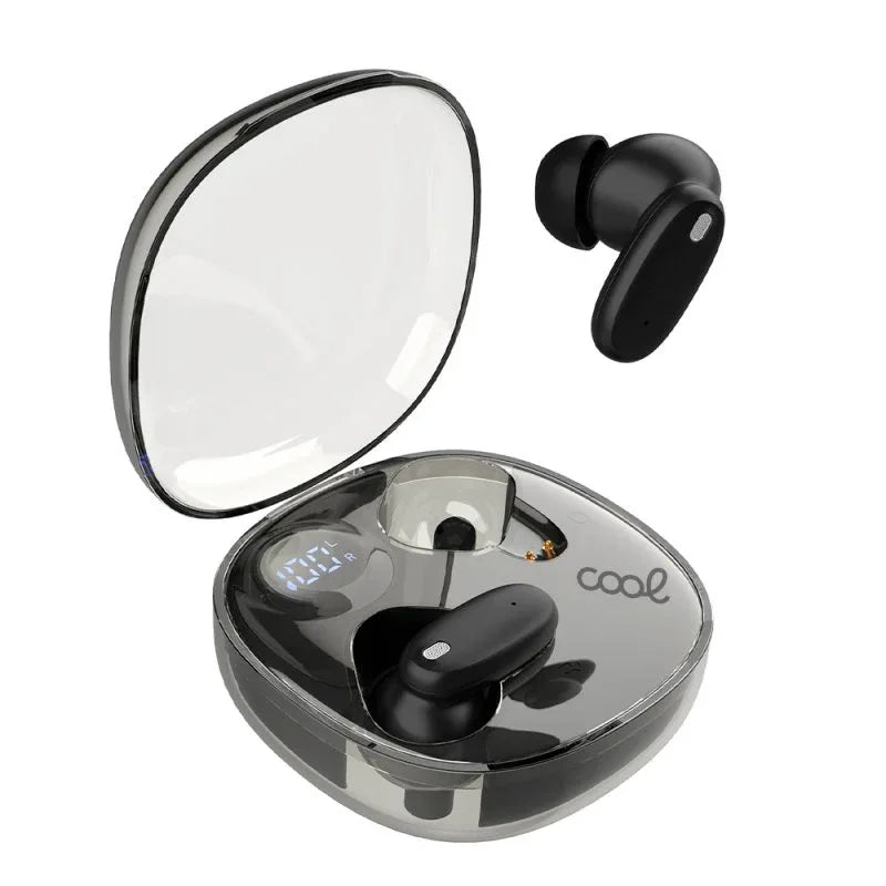 Auriculares Stereo Bluetooth Dual Earbuds COOL Fun Negro - PixelPlaza