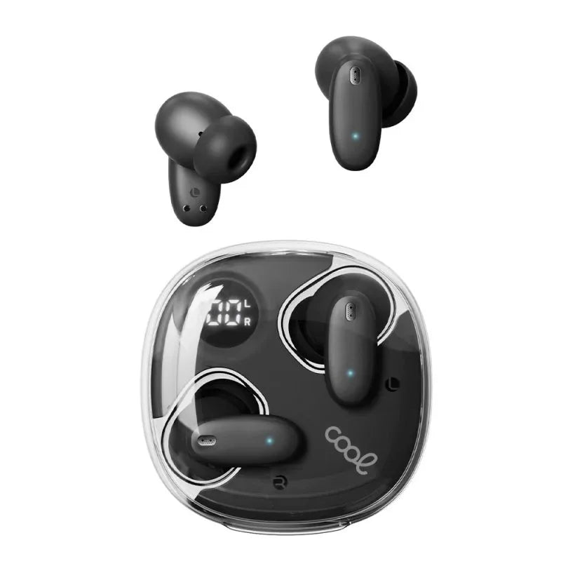 Auriculares Stereo Bluetooth Dual Earbuds COOL Fun Negro - PixelPlaza