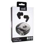 Auriculares Stereo Bluetooth Dual Earbuds COOL Fun Negro - PixelPlaza