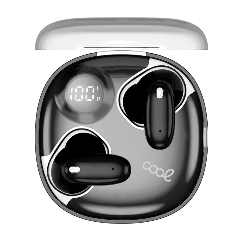 Auriculares Stereo Bluetooth Dual Earbuds COOL Fun Negro - PixelPlaza