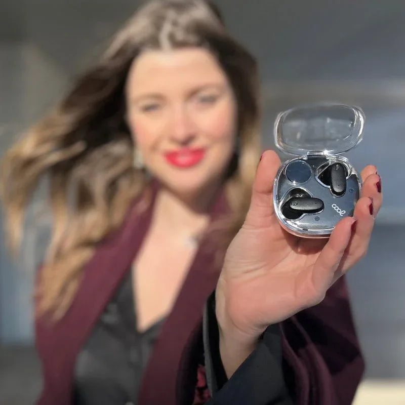 Auriculares Stereo Bluetooth Dual Earbuds COOL Fun Negro - PixelPlaza