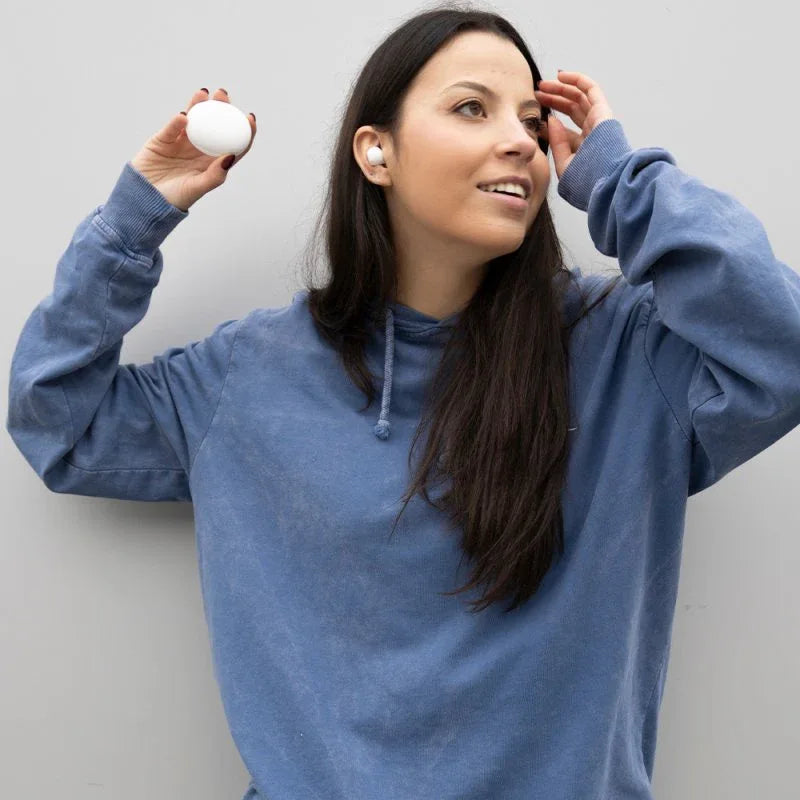 Auriculares Stereo Bluetooth Earbuds ANC COOL Pocket Blanco - PixelPlaza