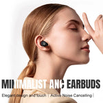 Auriculares Stereo Bluetooth Earbuds ANC COOL Pocket Negro - PixelPlaza