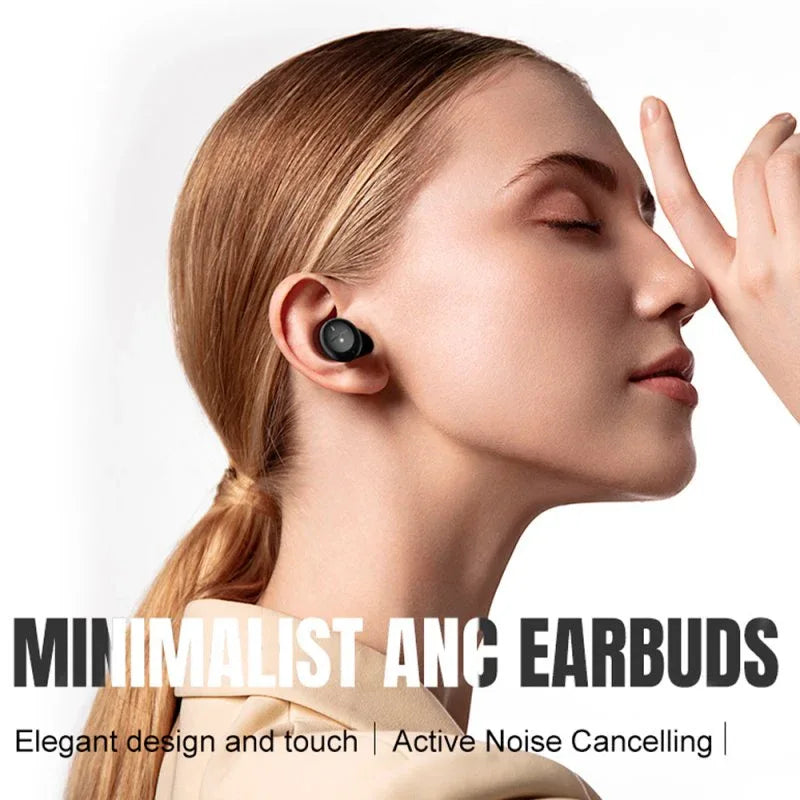 Auriculares Stereo Bluetooth Earbuds ANC COOL Pocket Negro - PixelPlaza