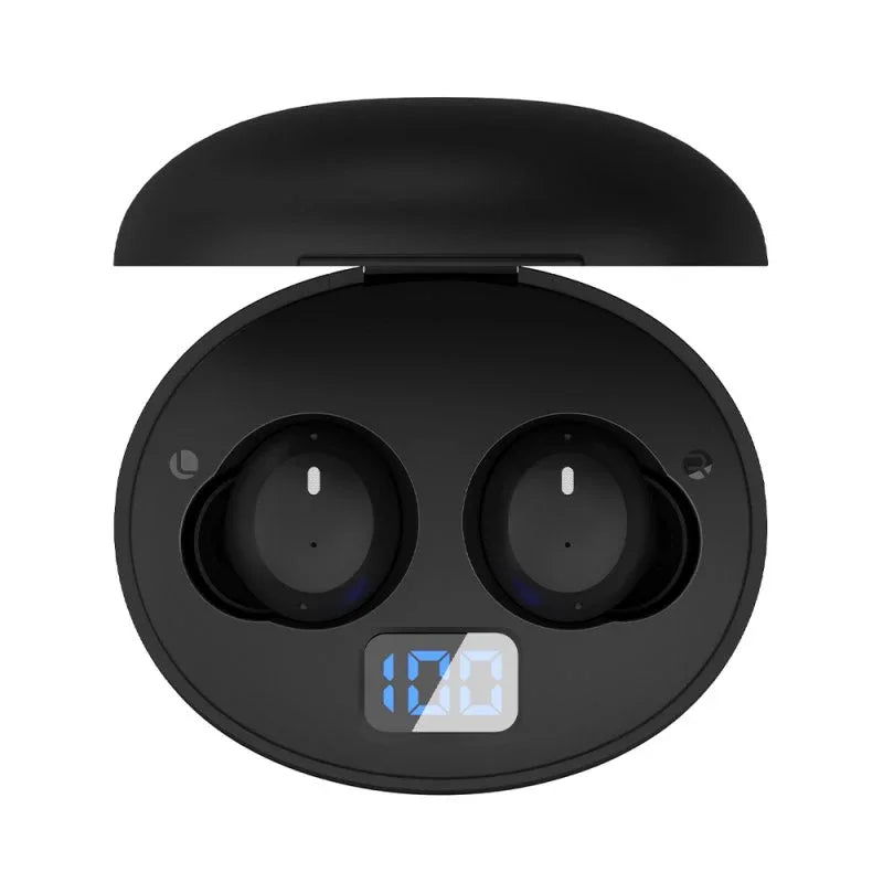 Auriculares Stereo Bluetooth Earbuds ANC COOL Pocket Negro - PixelPlaza