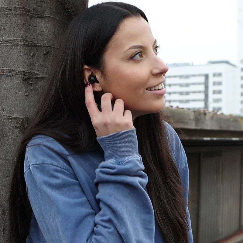 Auriculares Stereo Bluetooth Earbuds ANC COOL Pocket Negro - PixelPlaza