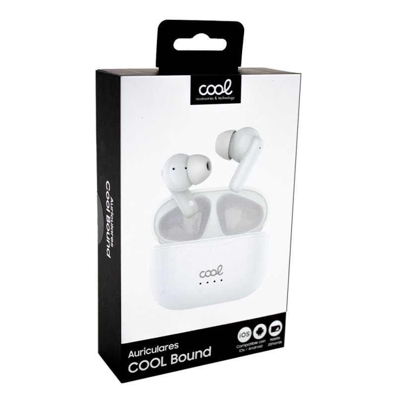 Auriculares Stereo Bluetooth Earbuds COOL Bound Blanco