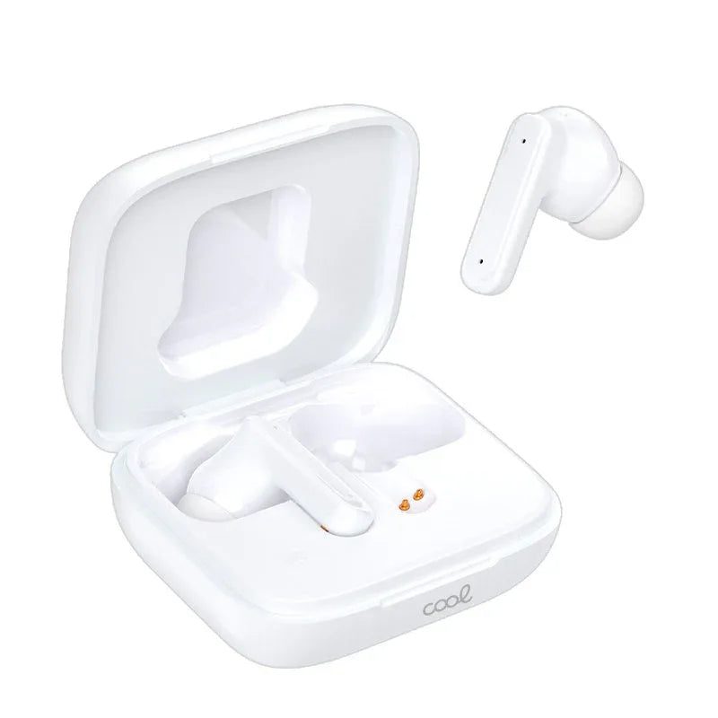 Auriculares Stereo Bluetooth Earbuds Lcd COOL Ambient Blanco - PixelPlaza