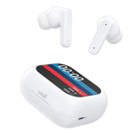 Auriculares Stereo Bluetooth Earbuds Lcd COOL Ambient Blanco - PixelPlaza