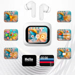 Auriculares Stereo Bluetooth Earbuds Lcd COOL Ambient Blanco - PixelPlaza