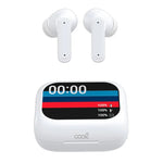Auriculares Stereo Bluetooth Earbuds Lcd COOL Ambient Blanco - PixelPlaza