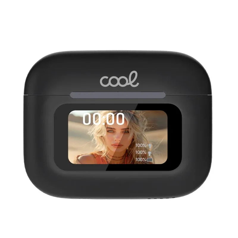 Auriculares Stereo Bluetooth Earbuds TWS COOL Iria AI (ANC, Traducción, IA) Negro - PixelPlaza