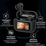 Auriculares Stereo Bluetooth Earbuds TWS COOL Iria AI (ANC, Traducción, IA) Negro - PixelPlaza