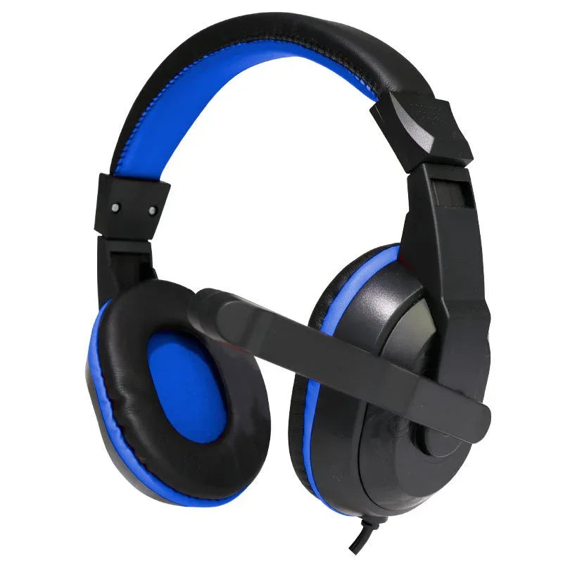 Auriculares Stereo Oficina COOL Dublin con micro (Negro-Azul) - PixelPlaza