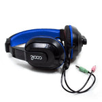 Auriculares Stereo Oficina COOL Dublin con micro (Negro-Azul) - PixelPlaza