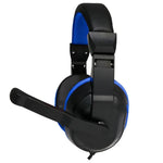 Auriculares Stereo Oficina COOL Dublin con micro (Negro-Azul) - PixelPlaza