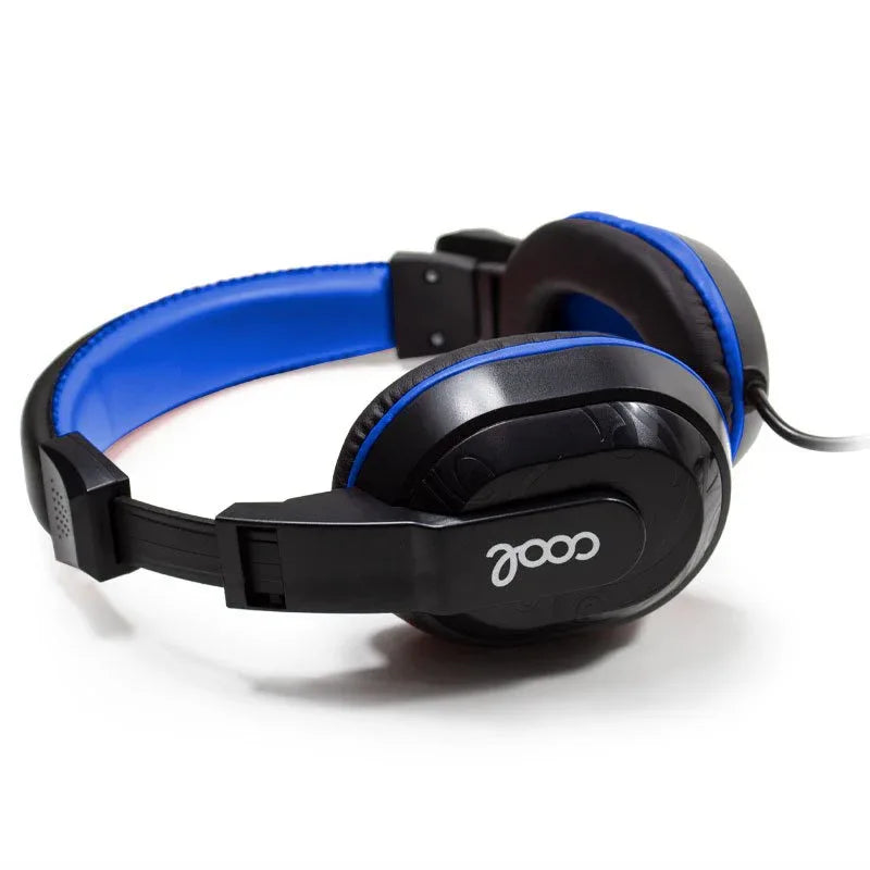 Auriculares Stereo Oficina COOL Dublin con micro (Negro-Azul) - PixelPlaza