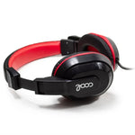Auriculares Stereo Oficina COOL Dublin con micro (Negro-Rojo) - PixelPlaza