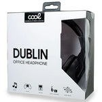 Auriculares Stereo Oficina COOL Dublin con micro Negro - PixelPlaza