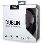 Auriculares Stereo Oficina COOL Dublin con micro Negro - PixelPlaza