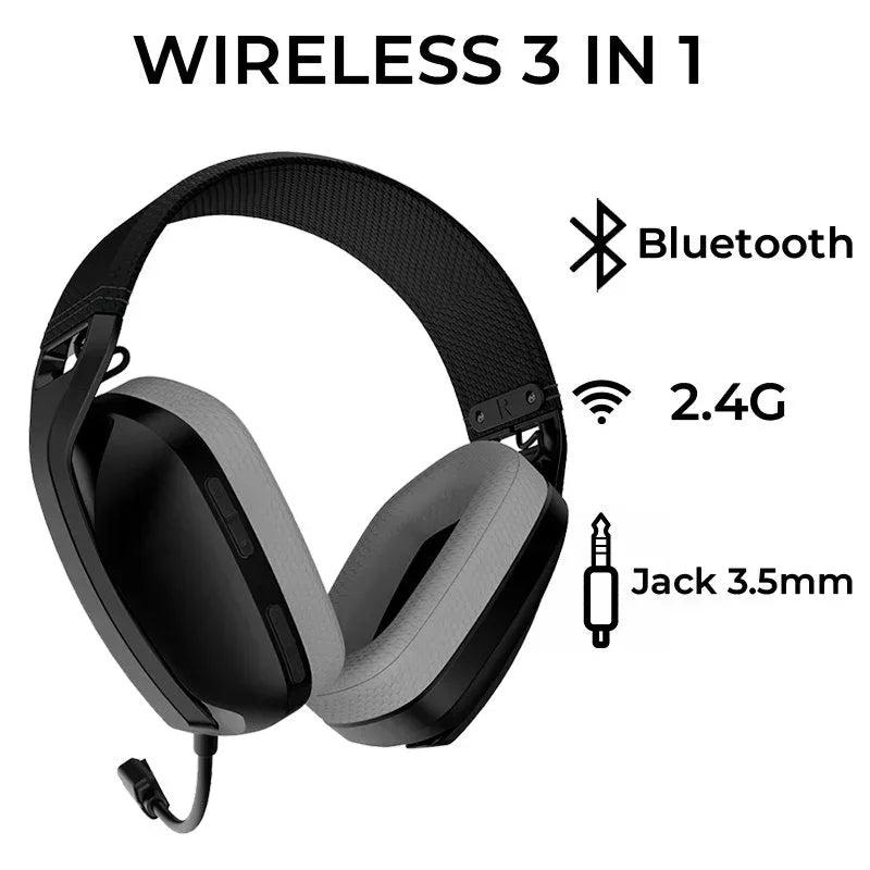 Auriculares Stereo PC / PS4 / PS5 Negro (3 en 1: Wireless / Bluetooth / Jack) COOL Newton - PixelPlaza