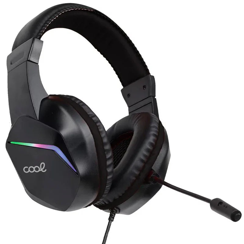 Auriculares Stereo PC / PS4 / PS5 / Xbox Gaming COOL Vista con Adapt. Audio + Iluminación - PixelPlaza